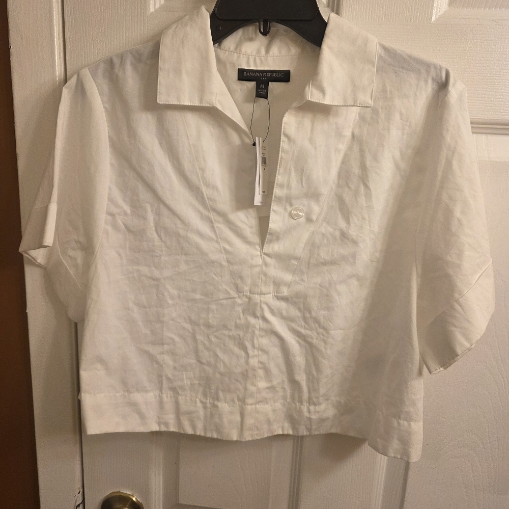 Banana Republic Cream Button Down Shirt